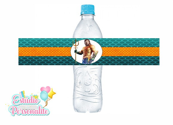 Rótulo Adesivo para Água Aquaman