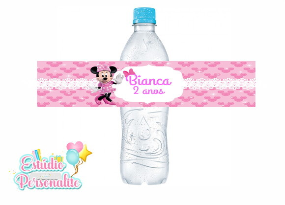 Rótulo Adesivo para Água Minnie