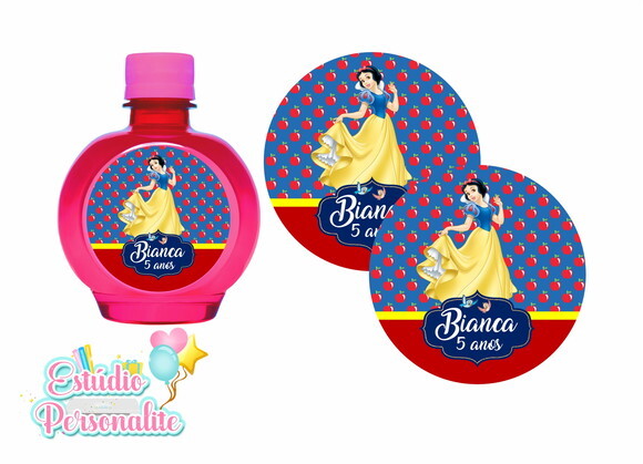 Rótulo Adesivo para Água Ouro Fino Branca de Neve