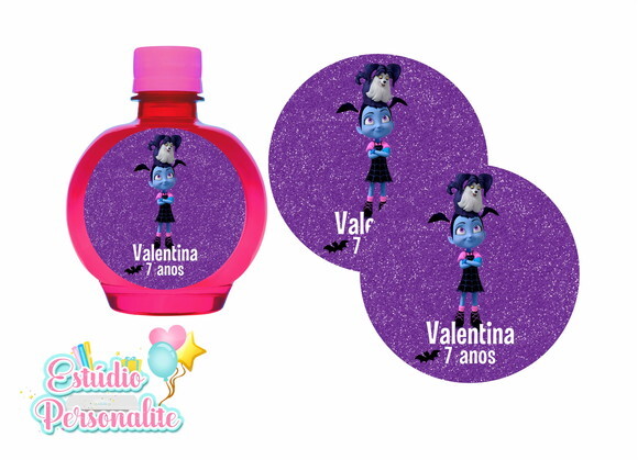 Rótulo adesivo para água ouro fino Vampirina