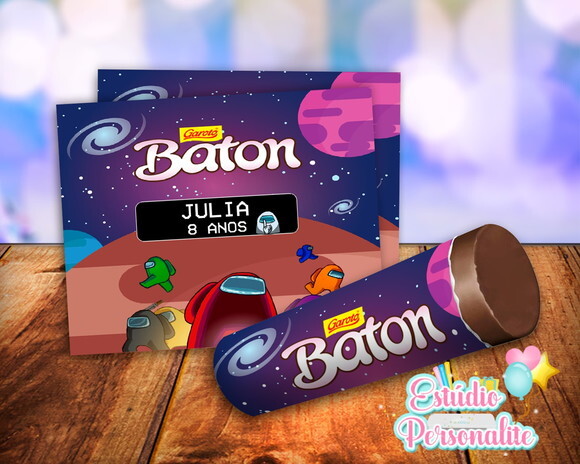 Rótulo adesivo para Baton Among Us