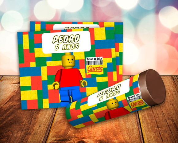 Rótulo Adesivo para Baton Lego
