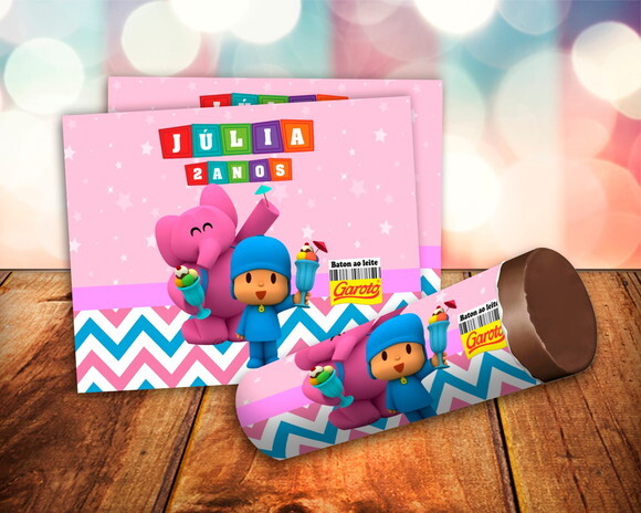 Rótulo adesivo para baton Pocoyo