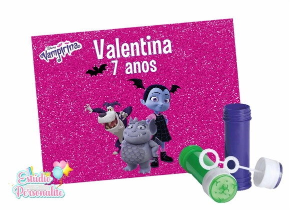 Rótulo adesivo para bolha de sabão Vampirina