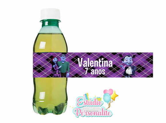 Rótulo adesivo para guaraná Vampirina