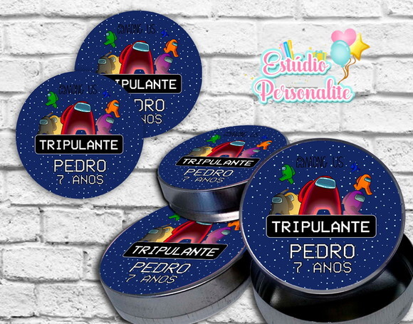 Rótulo Adesivo para Latinha Among Us