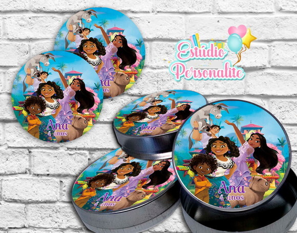 Rótulo Adesivo para Latinha Encanto Disney