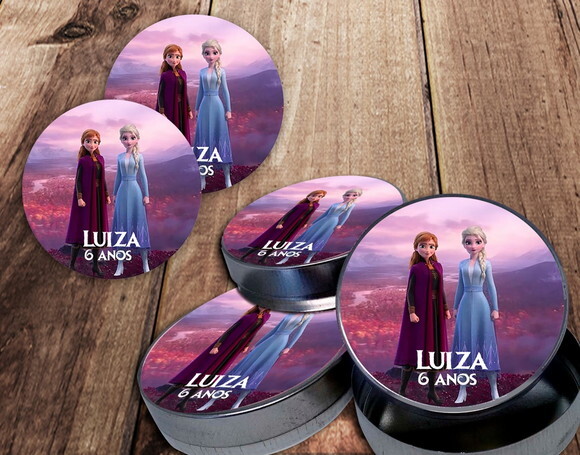 Rótulo adesivo para latinha Frozen 2