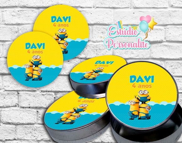 Rótulo Adesivo para Latinha Minions