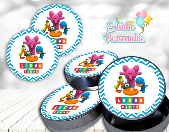Rótulo Adesivo para Latinha Pocoyo