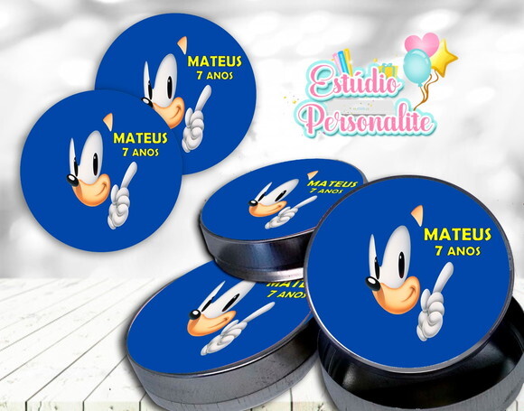 Rótulo Adesivo para Latinha Sonic