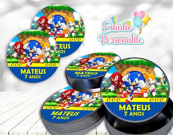 Rótulo Adesivo para Latinha Sonic