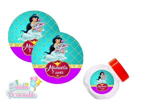 Rótulo adesivo para mini baleiro Jasmine