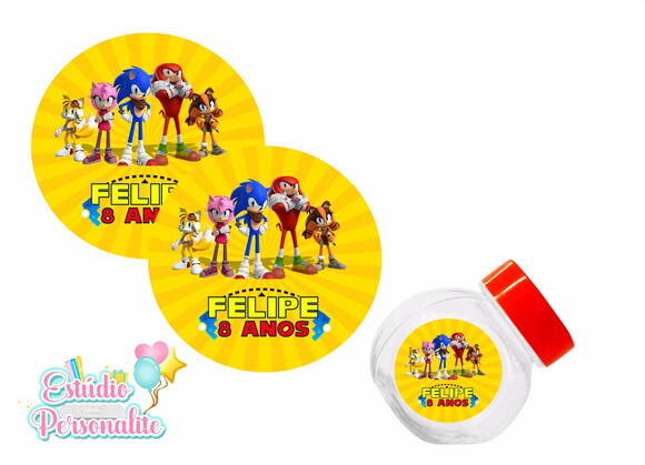 Rótulo adesivo para mini baleiro Sonic