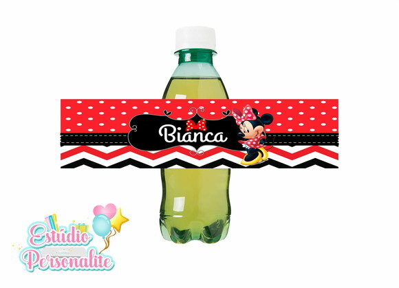 Rótulo Adesivo para Refrigerante Minnie