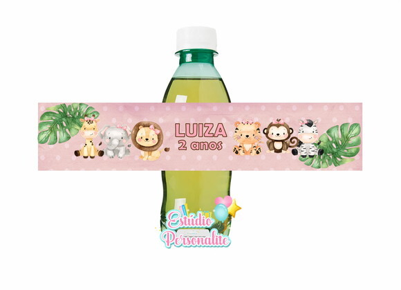 Rótulo Adesivo para Refrigerante Safari Rosa