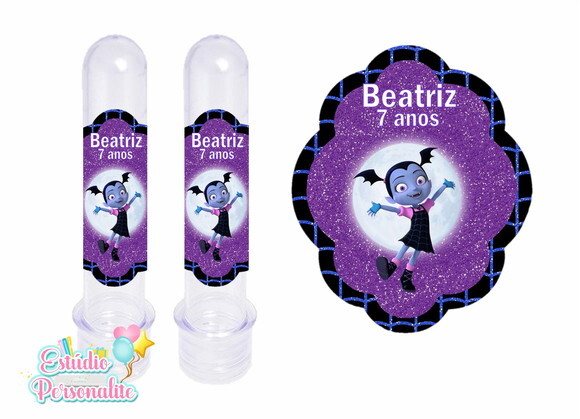 Rótulo Adesivo para Tubete Vampirina