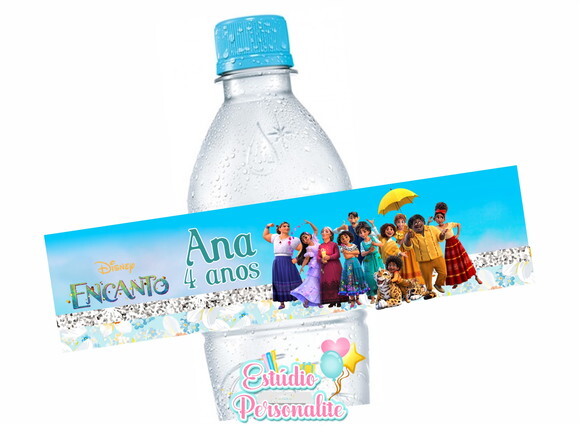 Rótulo para Água Encanto Disney