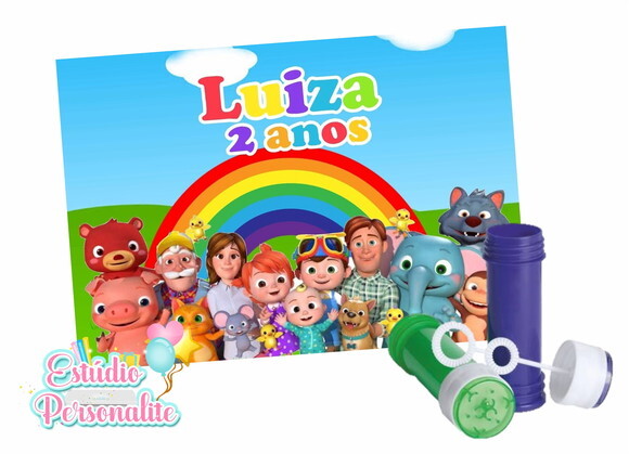 Rótulo para Bolha de sabão Cocomelon