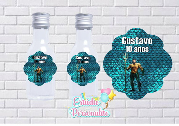 Rótulo para Garrafinha Aquaman