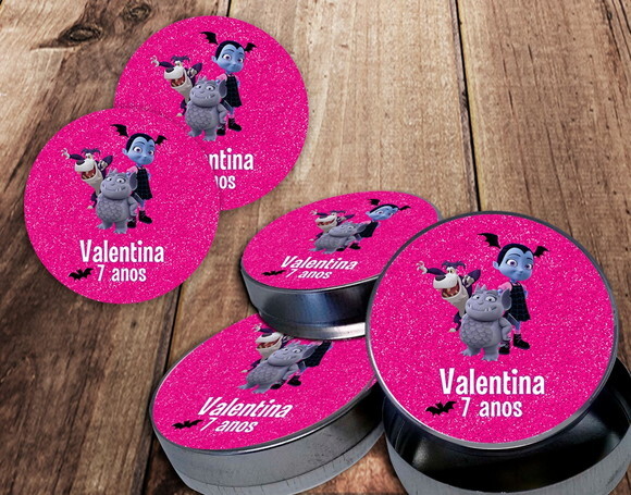 Rótulo para latinha Vampirina