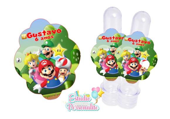 Rótulo para Tubete Mario Bros