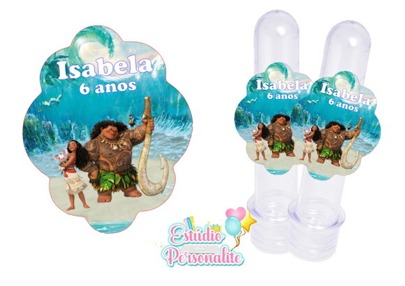 Rótulo para Tubete Moana