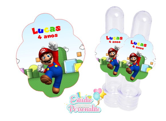 Rótulo para Tubete Mario Bros