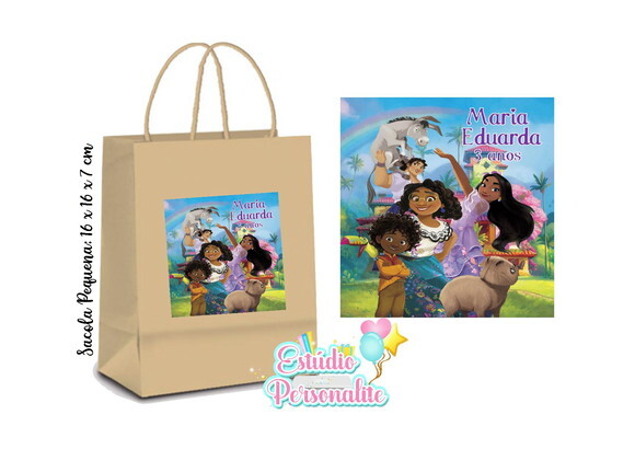 Sacola Kraft Pequena Encanto Disney