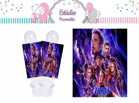 Rótulo para Tubete Vingadores