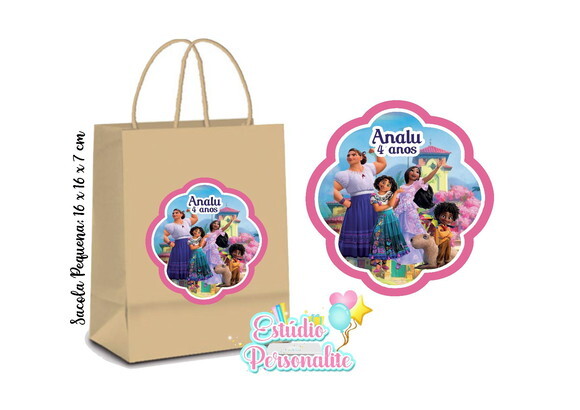 Sacola Kraft Pequena Encanto Disney