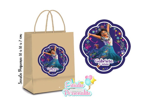 Sacola Kraft Pequena Encanto Disney