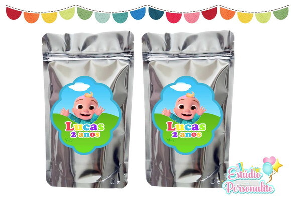 Saquinho Metalizado Cocomelon