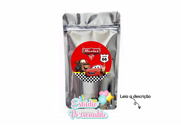 Saquinho Metalizado Carros