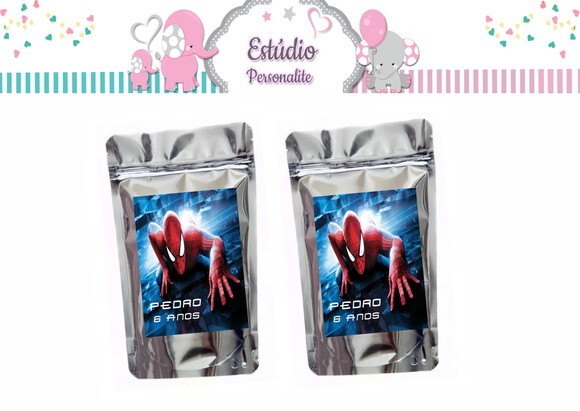 Saquinho Metalizado Homem Aranha