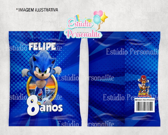 Saquinho Personalizado Sonic