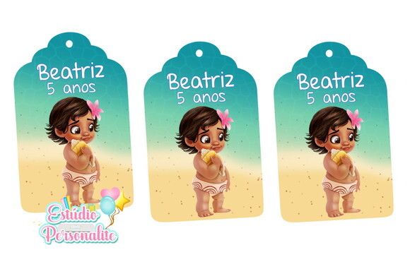 Tag Agradecimento Moana Baby