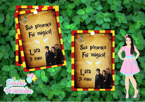 Tag de Agradecimento Harry Potter