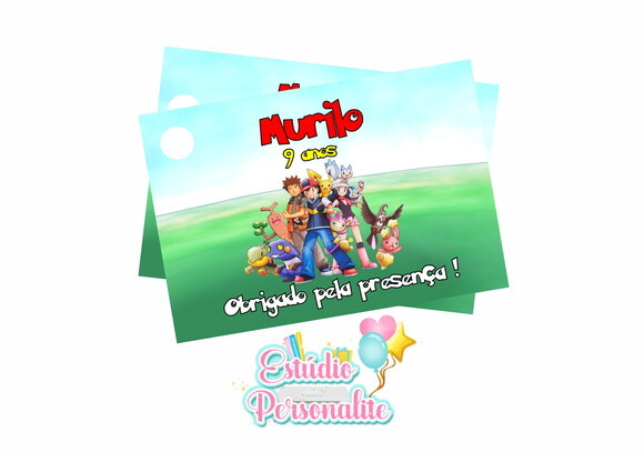 Tag de Agradecimento Pokémon