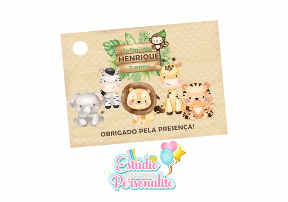 Tag de Agradecimento Safari