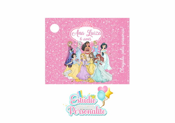 Tag de Agradecimento Princesas Disney
