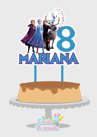 Topo de Bolo Frozen 2