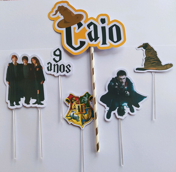 Topo de Bolo Harry Potter.