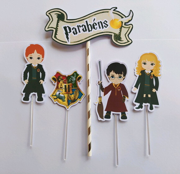Topo de Bolo Harry Potter - SEM PERSONALIZAÇÃO