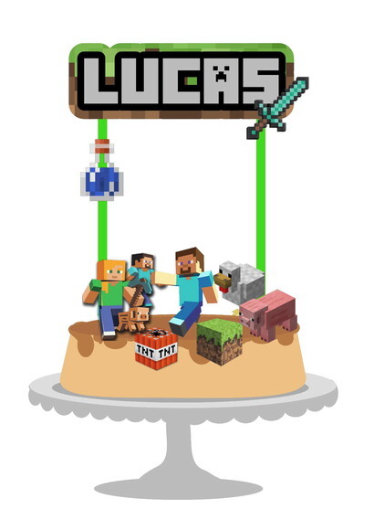 Topo de Bolo Minecraft