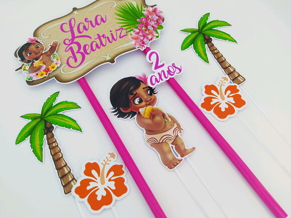 Topo de Bolo Moana Baby