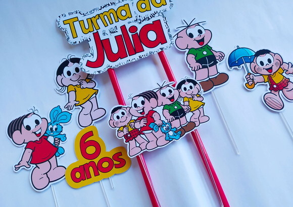 Topo de Bolo Turma da Mônica.