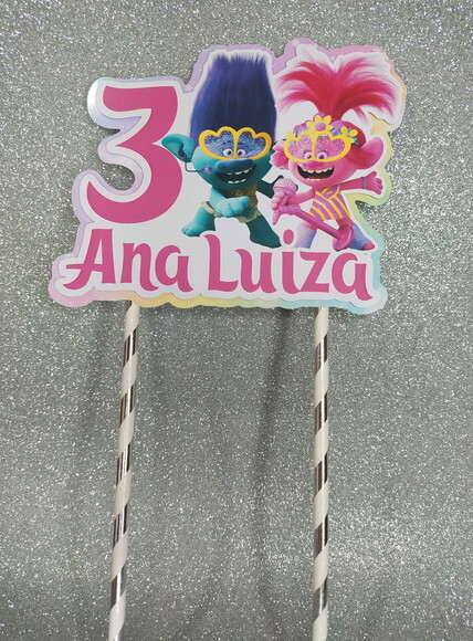 Topo de Bolo Trolls 2