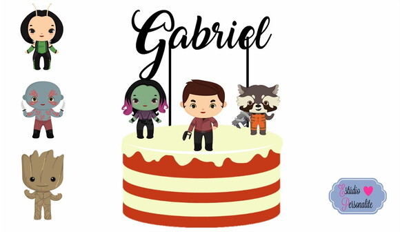Topper de Bolo Guardiões da Gálaxia