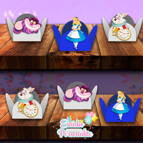 100 Forminha de Doces Alice no País das Maravilhas